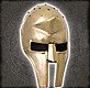 Gladiator Arena Helm Messing mit Lederinlay