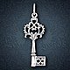 Gothic Key Anhnger, Silber